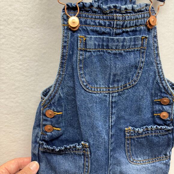 Wonder Nation Girl's Denim Overalls - Size 3T - Adorable! - Picture 2 of 4